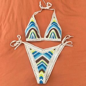 Aerie crochet vintage bikini